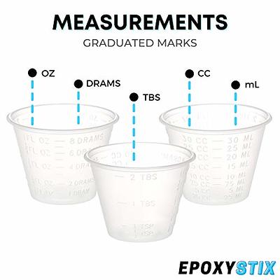 Disposable Epoxy Resin Mixing Cups with Measurements (20-Pack) Pixiss  Mixing Cups for Epoxy Resin, Epoxy Mixing Containers, Epoxy Cups For Epoxy