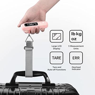 travel inspira Luggage Scale,Digital Luggage Scales,Baggage Scale with  Overweight Alert LCD Display 110LB / 50KG, Stainless Steel (White) - Yahoo  Shopping