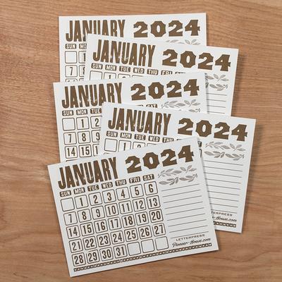 2024 Year at a Glance Foldout Planner Insert PRINTED 