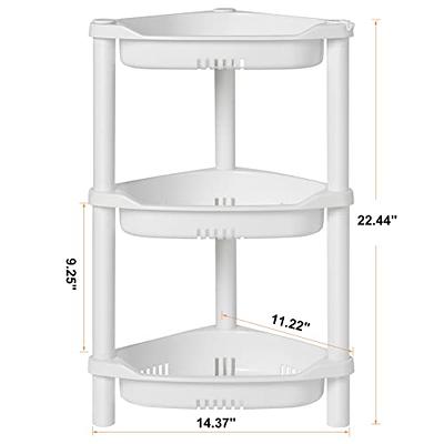 Dracelo 3-Pack Adhesive Stainless Steel Corner Shower Caddy