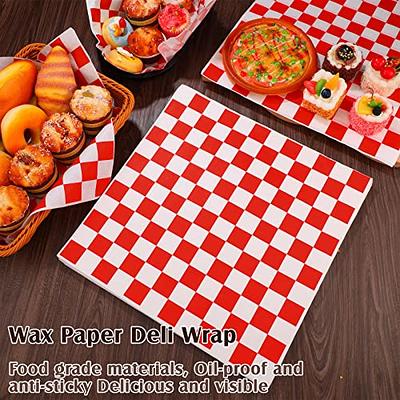 100Pcs Wax Paper Sheets for Food, Parchment Paper, Sandwich Wrapping Paper,  Bask