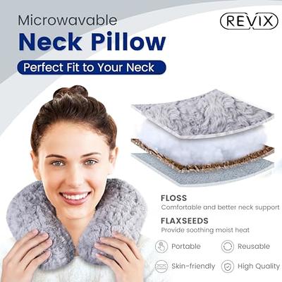 REVIX Neck Heating Pad Microwavable Heated Neck Wrap with