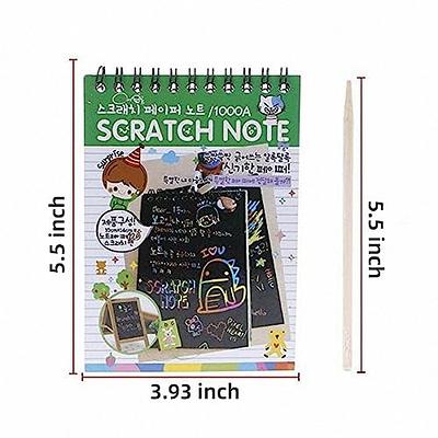 Kitoyz 4 Pack Scratch Arts Drawing Notebook for Kids Drawing Pad, Large Rainbow  Scratch Drawing Paper Set for Kids Art Supplies