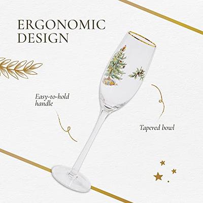 Christmas Tree Champagne Flutes Set of 4