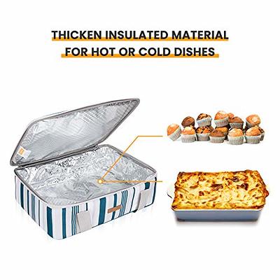 Black Expandable Insulated Baking Pan And Casserole Carrier, Fits