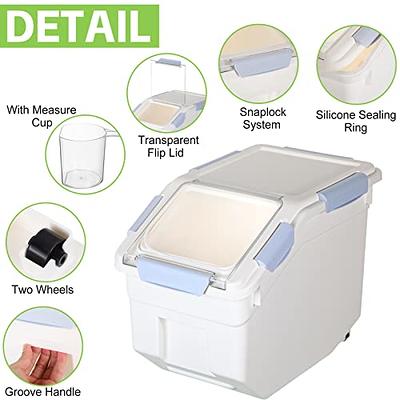 20lbs Airtight Rice Bucket Canister Dry Food Storage Containers w