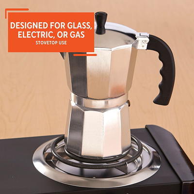 Imusa 4 Cup New Stainless Steel Espresso Stovetop Coffeemaker, Silver