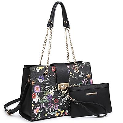 Women's Floral Black Handbags, Bags