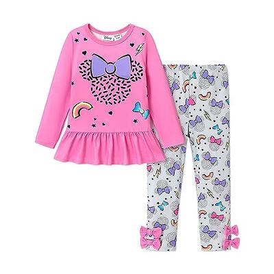 Girls Pink Lace Peplum Tunic And Velvet Legging Set