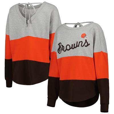 Women's Cleveland Browns Nike Brown Sideline Performance Pullover