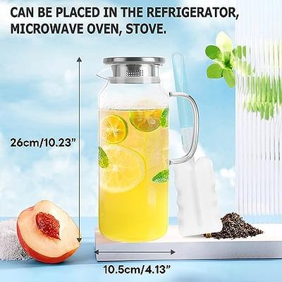 Glass Water Pitcher With Lid (68 Ounces)
