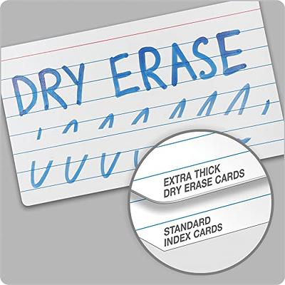 Crtiin 50 Pcs Multifunctional Tokens Reusable Cards Erasable Index Cards  Dry Erase Cards 5 Colors Dry Erase Markers with Eraser 2 Dry Eraser Felt