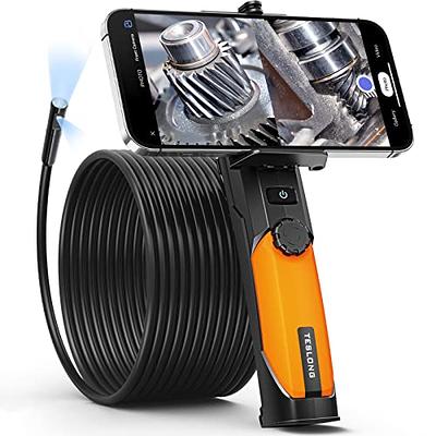 Wireless Endoscope Camera with Light, Teslong 1080P Handheld WiFi Inspection  Camera for iPhone & Android Phone, 2.0 Megapixels Mechanic Fiber Optic Bore  Scope, Dual Len Flexible Wall Snake Cam-16FT - Yahoo Shopping