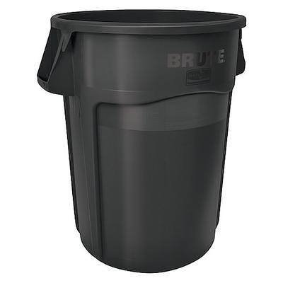 Rubbermaid Brute Vented Round Trash Can Receptacle, 44-Gallons, Gray  (FG264360GRAY) - Yahoo Shopping