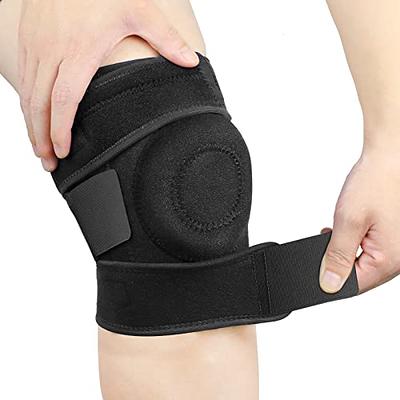 CAMBIVO Anti-chafing Knee Brace for Knee Pain with Side Stabilizers for  Women and men Adjustable Compression Knee Support with Patella Gel Pads  Relief Meniscus Tear ACL MCL Arthritis (1 Pack) Blue Medium