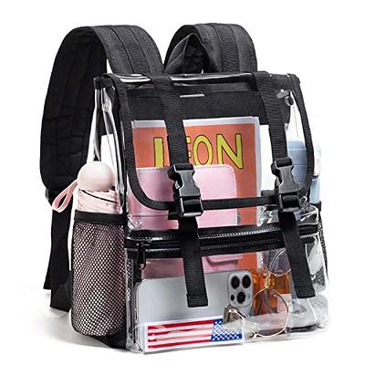  Clear Mini Backpack Stadium Approved 12x12x6 Small Transparent  Backpacks Plastic See Through Bag for Work Festival Security Travel