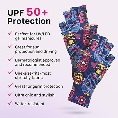 ManiGlovz - UPF 50+ UV Light Protective Nail Gloves, Gel Manicure Gloves  and Anti UV Fingerless Gloves for Women, Can be Used as Sun Protection  Gloves for Driving