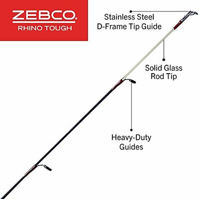 Zebco Rhino Tough Spinning Fishing Rod, 6-Foot 6-Inch 2-Piece