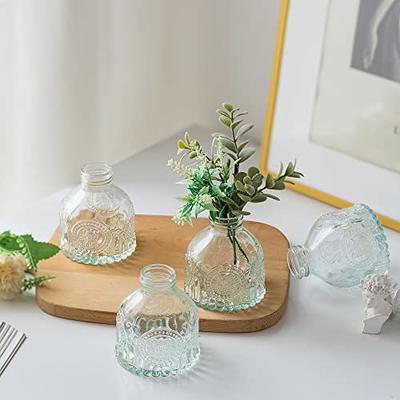 Clear Glass Reed Diffuser Bottle, Small Flower Bud Vase