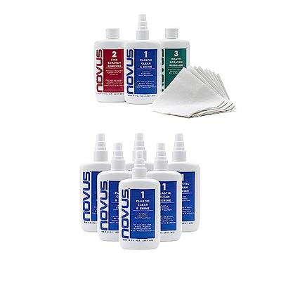 NOVUS Plastic Polish with Polish Mates Pack, Novus Plastic Polish &  Cleaning Set, Plastic Clean & Shine #1, Fine Scratch Remover #2, Heavy  Scratch Remover #3