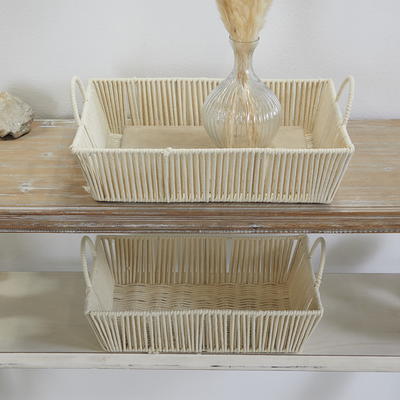 Woven Abaca Tapered Storage Basket, Small