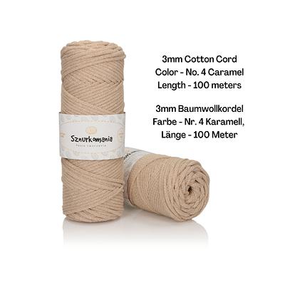Premium Braided Cotton Cord 3mm (100 m)