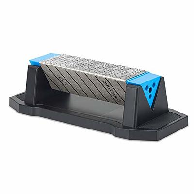 8 in. Dual-Grit Coarse/Extra Fine Diamond Sharpening Whetstone Knife  Sharpener with NonSlip Base & Angle Guide 8'' x 3