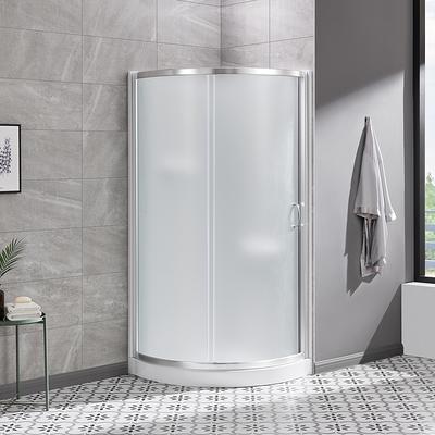 Qwall 36 W x 76.75 H Framed Square Shower Stall and Base Included