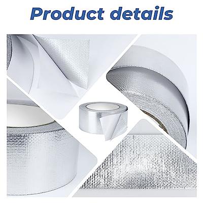 Premium Silver Aluminum Foil Tape (2 x65Feet,3.9mil), Insulation Adhesive  Metal Tapes for Ductwork, Heavy Duty Duct Tape for HVAC, Dryer Vents Pipe