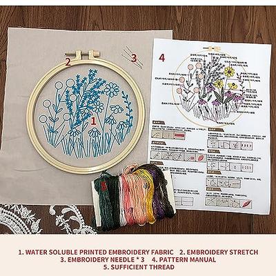 Stamped Embroidery Kit for Beginners with Pattern, DIY Hand Embroidery  Material Package, Cross Stitch kit, Embroidery Starter Kit Including  Embroidery Hoop, Color Threads and Instructions (G) - Yahoo Shopping