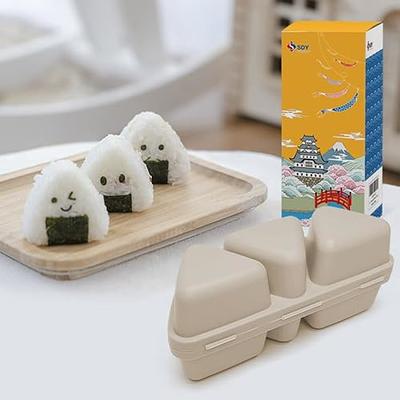 Onigiri Mold, Sushi Mold, 2 Pack Triangle Onigiri Rice Mold Sushi Making Kit  Onigiri DIY Tool Rice Ball Mold for Rice Ball, Sushi (2 White) 