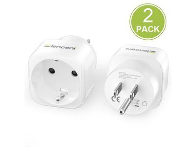 Ceptics Israel Plug Adapter - 2 in 1 Type H Adapter, US to Jersusalem Plug  Adapter - Israel, Palestine Travel Adapter Plug, - Dual USA Inputs, CE