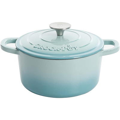 Crock Pot Artisan 2-Tone Cast Iron Lasagna-Roasting Pan (Teal)