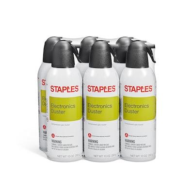 Staples Electronics Air Duster, 10 oz, 6/Pack (SPL10ENFR-6)