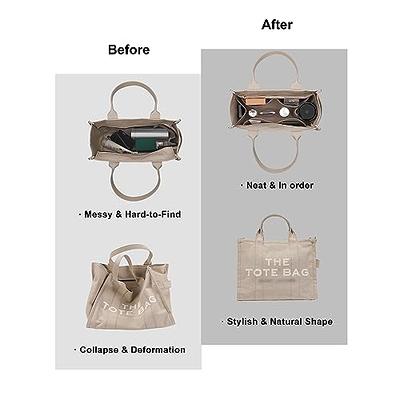  ETTP Purse Organizer Insert, Felt Tote Organizer Insert With  Metal Zipper, Handbag Organizer For Speedy, Neverfull, Tote, Handbag, 7  Colors 5 Sizes (Medium, Beige) : Clothing, Shoes & Jewelry