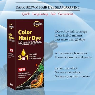 CSFDXD Instant Dark Coffee Hair Dye Shampoo 3 in 1 for Gray hair, Herbal  Brown Hair Color Shampoo for Women and Men,100% Gray Hair Coverage,Dark  Brown Hair Shampoo colors 500ml - Yahoo Shopping