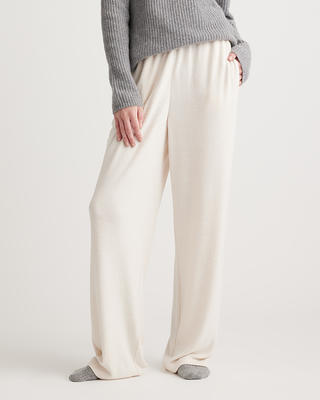 Women's Luxe Wide Leg Sweater Pant - Oatmeal