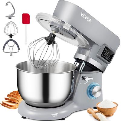 HOMCOM Stand Mixer with Splash Guard, Electric Hand Mixer Set with 6 qt.  Large Mixing Bowl - 14.5 x 9 x 14.5 - Yahoo Shopping