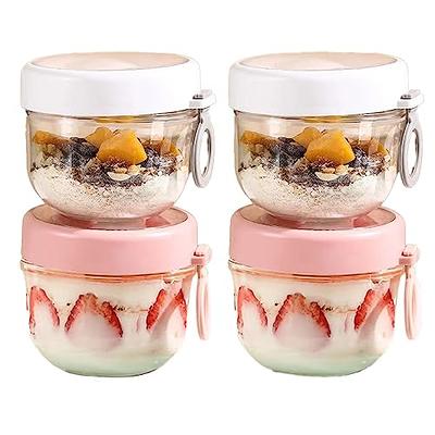 Overnight Oats Jars with Lid and Spoon,11oz/20oz Large Capacity
