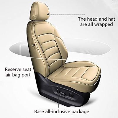 Universal PU Leather Car Seat Cover Front Seat Chair Cushion Protector - Full Car Seat Covers in Brown