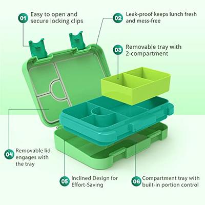 Caperci Versatile Kids Bento Lunch Box - Leakproof 6-Compartment Children's  Lunch Container with Rem…See more Caperci Versatile Kids Bento Lunch Box 