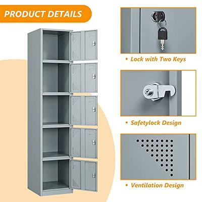 SISESOL Metal Locker Organizer for Work 66 Cabinets with Doors