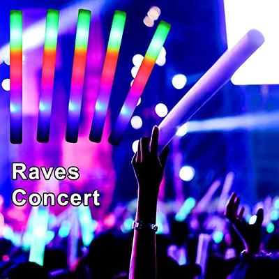 LED Foam Sticks 100 Pack Glow Batons 3 Modes 18 Inch Multi color