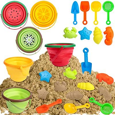 Play Sand Kit - 32 PC Sand Toy Set 3.3lbs Magic Sand, Molds & Tools Blue