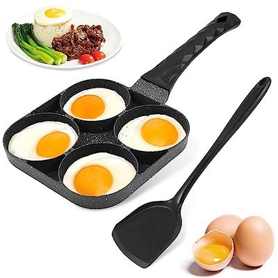 Demoyaya One Egg Frying Pan, Mini Induction Frying Eggs Pan, 4.7 Single Egg Durable Small Pan with Handle Heat Resistant Non Stick Pot, Portable