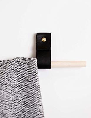 KEYAIIRA - Small Leather Wall Hook, wall hanging strap towel hook