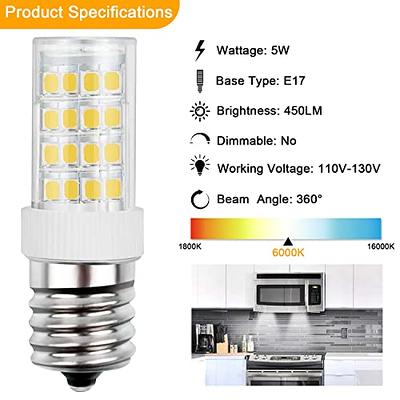 Led Appliance Bulb 40w Equivalent Range Hood Light Bulbs Daylight White  5000k 5w