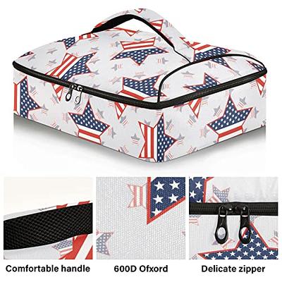 Usa Patriotic Stars Insulated Casserole Carrier Food Carriers with Dish  Storage Leakproof Delivery Bag for Transport Family Outdoor Activities -  Yahoo Shopping