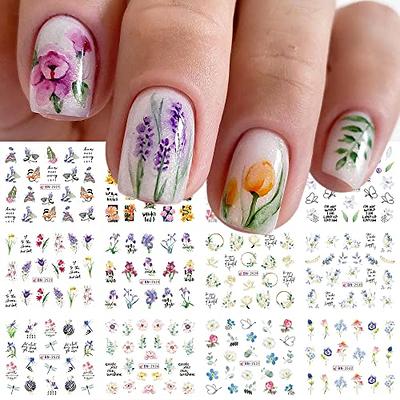 White L Designer Nail Stickers