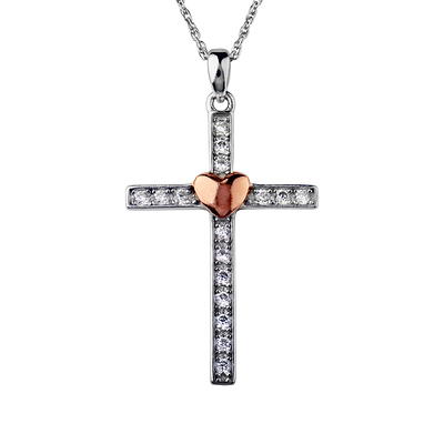 Montana Silversmiths Trinity Lines Cross Necklace NC5273 | Painted Cowgirl  Western Store